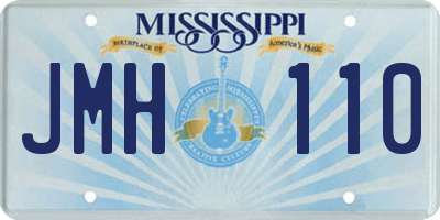 MS license plate JMH110