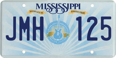 MS license plate JMH125