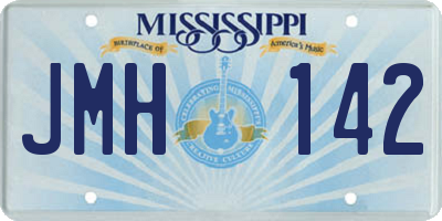MS license plate JMH142