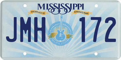 MS license plate JMH172