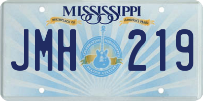 MS license plate JMH219