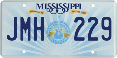 MS license plate JMH229