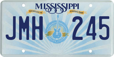 MS license plate JMH245