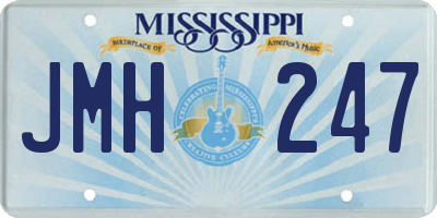 MS license plate JMH247