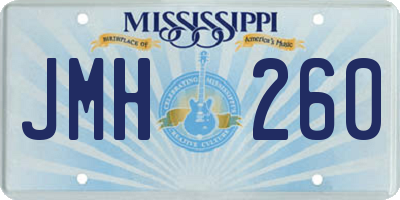 MS license plate JMH260