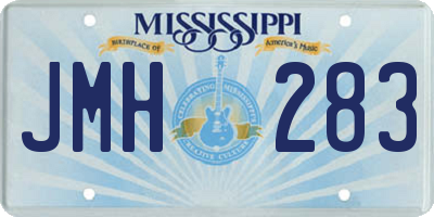 MS license plate JMH283