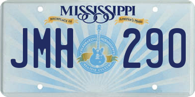 MS license plate JMH290