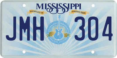 MS license plate JMH304
