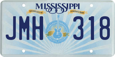 MS license plate JMH318