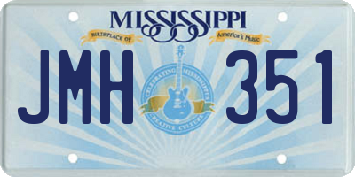 MS license plate JMH351