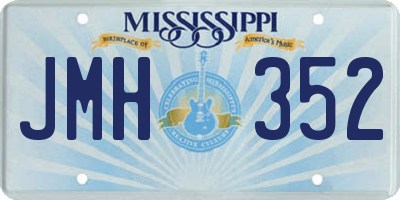 MS license plate JMH352
