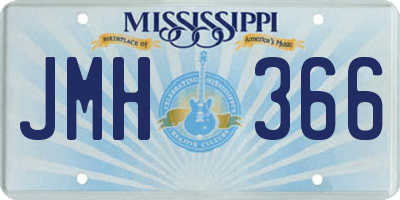 MS license plate JMH366