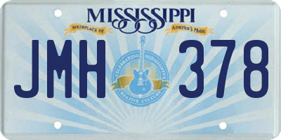 MS license plate JMH378