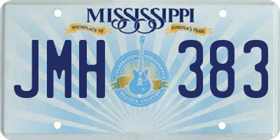 MS license plate JMH383