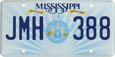 MS license plate JMH388
