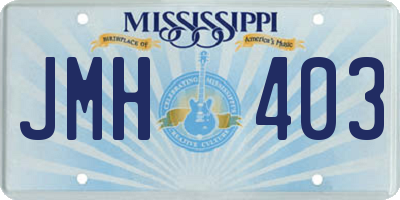 MS license plate JMH403