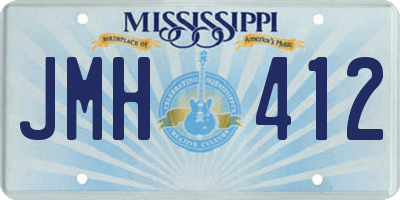 MS license plate JMH412