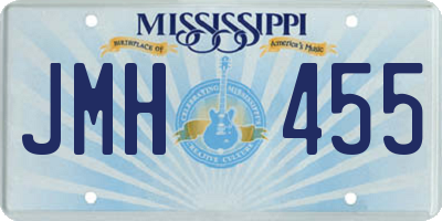 MS license plate JMH455