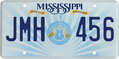 MS license plate JMH456