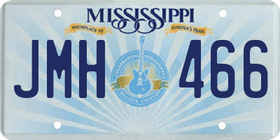 MS license plate JMH466