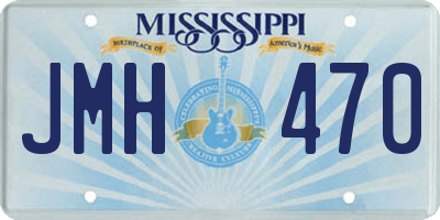 MS license plate JMH470