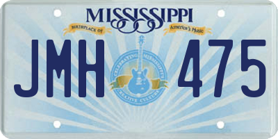 MS license plate JMH475