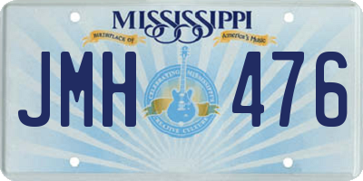 MS license plate JMH476