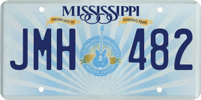 MS license plate JMH482