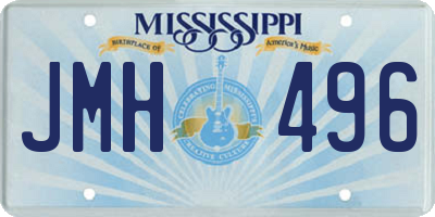 MS license plate JMH496