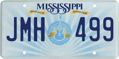 MS license plate JMH499
