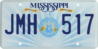 MS license plate JMH517