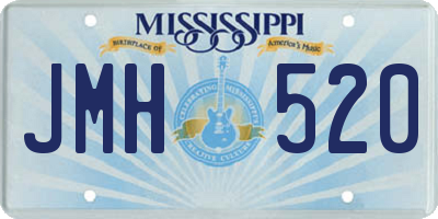 MS license plate JMH520