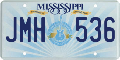 MS license plate JMH536
