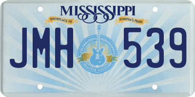 MS license plate JMH539