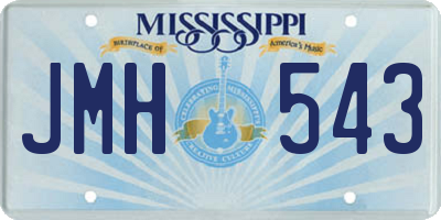 MS license plate JMH543
