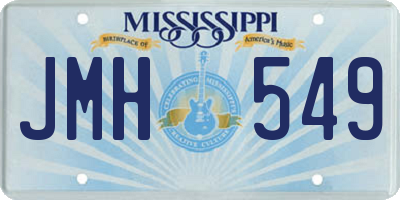 MS license plate JMH549