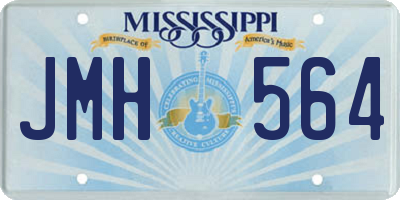 MS license plate JMH564