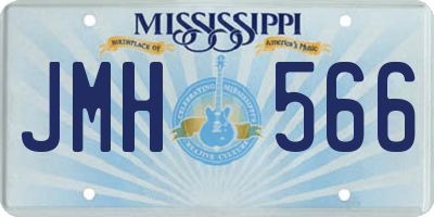MS license plate JMH566