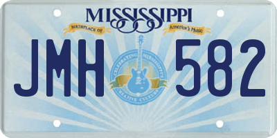MS license plate JMH582