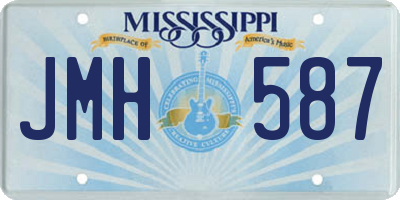 MS license plate JMH587