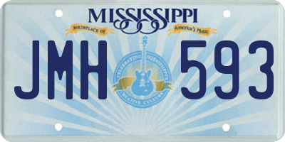 MS license plate JMH593