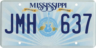 MS license plate JMH637