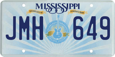 MS license plate JMH649