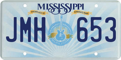 MS license plate JMH653