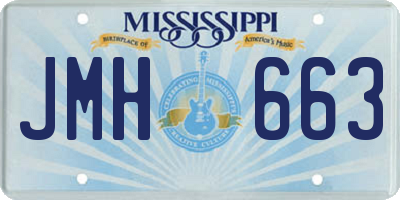 MS license plate JMH663