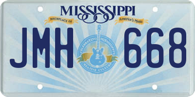 MS license plate JMH668