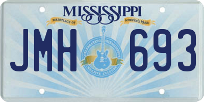 MS license plate JMH693