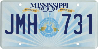 MS license plate JMH731