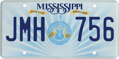 MS license plate JMH756