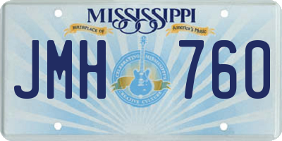 MS license plate JMH760